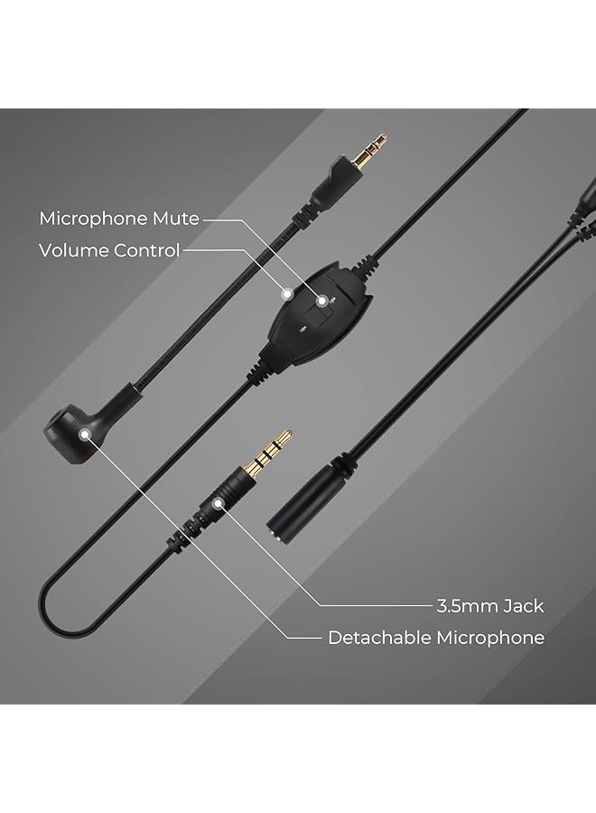EKSA Gaming Headset With Mic Pc Headset With Detachable Noise Cancelling Microphone Wired Headphones Stereo Sound Comfortable Gaming Headphones For Pc Ps5/Ps4 Xbox One Computer School - Image 4
