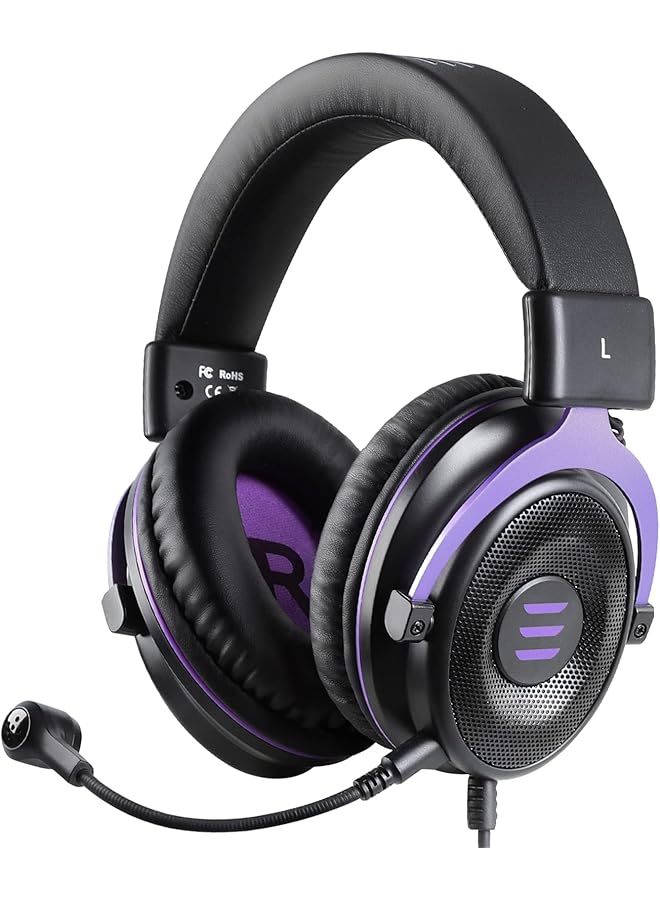 EKSA Gaming Headset With Mic Pc Headset With Detachable Noise Cancelling Microphone Wired Headphones Stereo Sound Comfortable Gaming Headphones For Pc Ps5/Ps4 Xbox One Computer School - Image 1