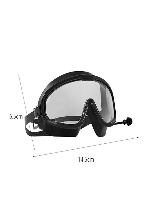 Spocco | Swimming Goggles for Kids with Ear Plugs | Big Frame, Leakproof, Anti-Fog Lenses for Boys & Girls - UV Protection & Adjustable Swim Googles for Young Swimmers | SG 100 | BLACK | 162 - Image 4