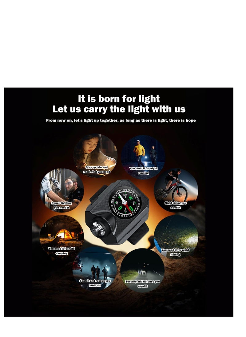 SYOSI Wrist Flashlight, Wrist Light for Running, Flashlight Watch, Outdoor Wrist Light, Lightweight Hands-Free Flashlight, Rechargeable Watch Flashlight, Waterproof Wrist Light, Night Walking Wrist Light  - Image 4