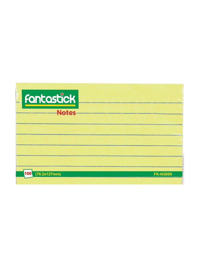 Fantastick 3-Piece Ruled Sticky Notes 3x5 Inch Size Yellow  - Image 2