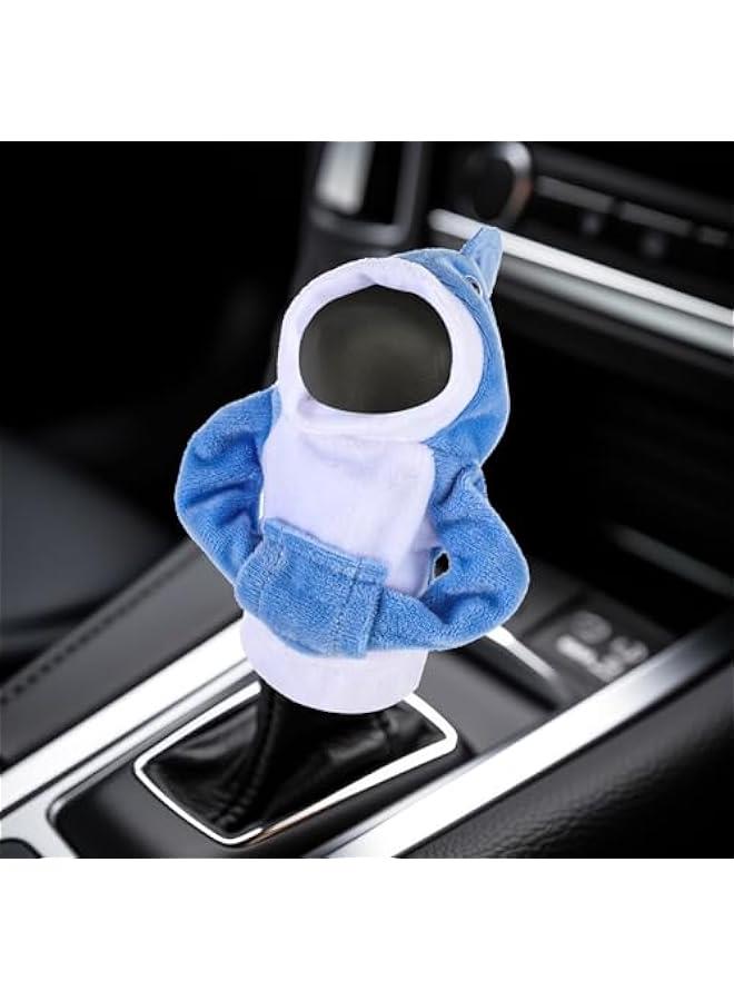 Generic Gear Shift Hoodie, Cute Shark Car Shift Knob Hoodie, Universal Car Gear Shift Cover Automotive Interior Accessory Novelty Gear Shift Decorations Winter Warm Shift Knob Cover Sweater Protector - Image 1