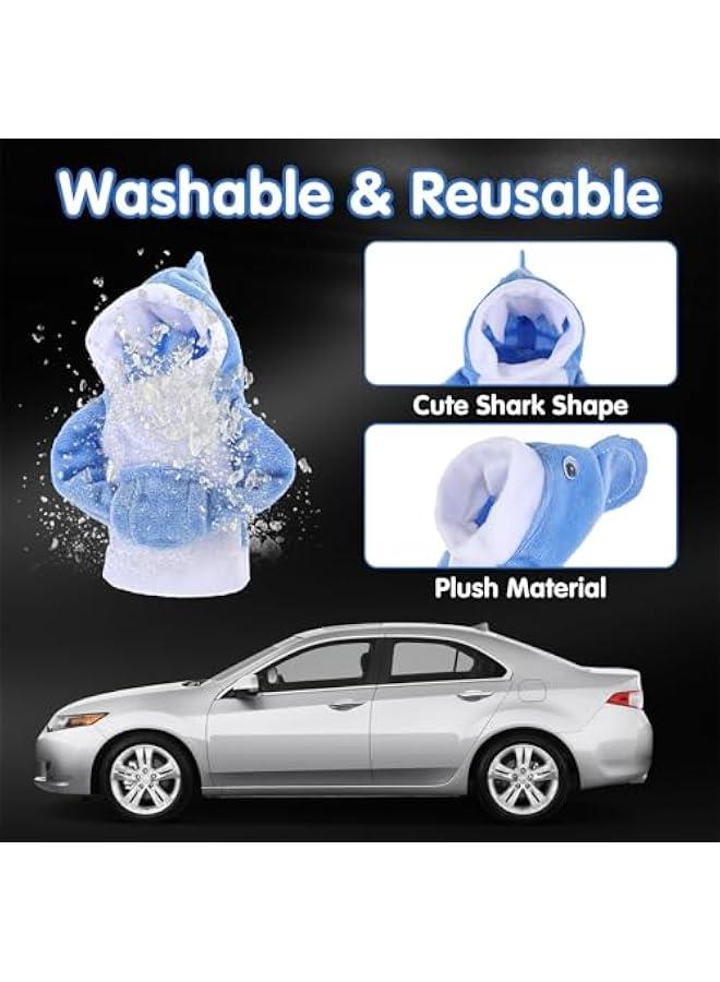 Generic Gear Shift Hoodie, Cute Shark Car Shift Knob Hoodie, Universal Car Gear Shift Cover Automotive Interior Accessory Novelty Gear Shift Decorations Winter Warm Shift Knob Cover Sweater Protector - Image 3