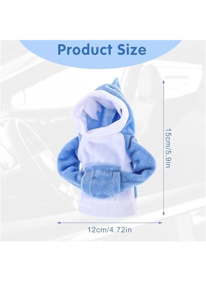 Generic Gear Shift Hoodie, Cute Shark Car Shift Knob Hoodie, Universal Car Gear Shift Cover Automotive Interior Accessory Novelty Gear Shift Decorations Winter Warm Shift Knob Cover Sweater Protector - Image 5