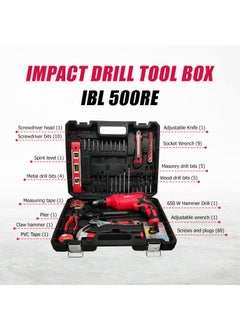 iBELL IBELL Professional Tool Kit with Impact Drill 500RE, 650W, Copper Armature, Chuck 13mm, 101 Home Essential Tools/Accessories.  - Image 3