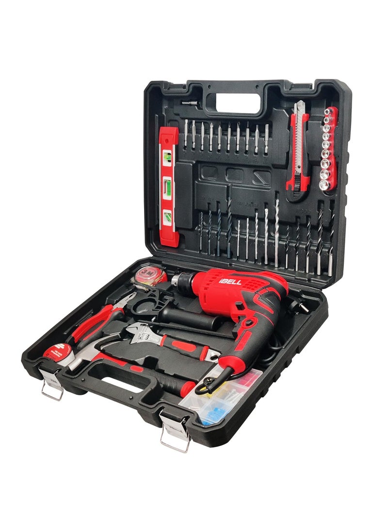iBELL IBELL Professional Tool Kit with Impact Drill 500RE, 650W, Copper Armature, Chuck 13mm, 101 Home Essential Tools/Accessories.  - Image 2