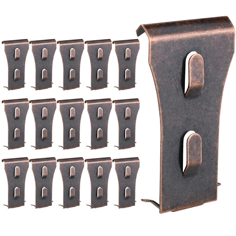 Brick Clips16PCS Brick Hook Clips Hanging Outdoors for 214 to 238 High Bricks Heavy Duty Brick Hooks Hangers Wall Clips Hanging No Drill Nails