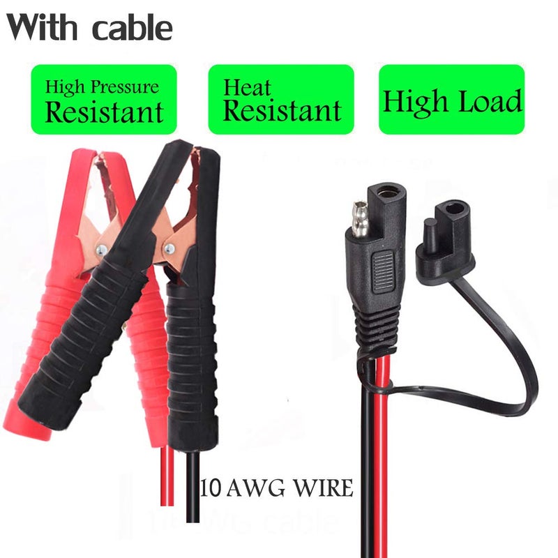 Yetor 10Awg Battery Alligator Clips Sae Quick Release Adapter To Alligator Clips With 2Ft Sae Clip Connectors Extension Charging Cable For Cars Motorcycles - Image 3