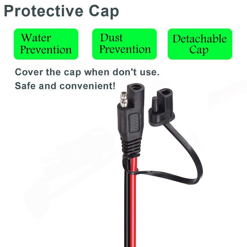 Yetor 10Awg Battery Alligator Clips Sae Quick Release Adapter To Alligator Clips With 2Ft Sae Clip Connectors Extension Charging Cable For Cars Motorcycles - Image 2