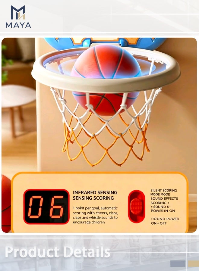 Maya Puppy Mini Basketball Hoop Set, Kids Indoor Play with Scoreboard, Includes Inflatable Ball, Pump, Wall Mounts, Portable Sports Toy for Children - Image 3