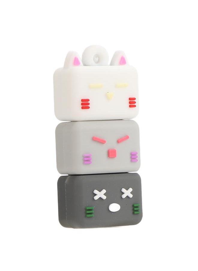 Thoraya PVC soft glue USB flash drive cute cartoon USB flash drive stacking cat USB flash drive gift USB flash drive 128G  - Image 2