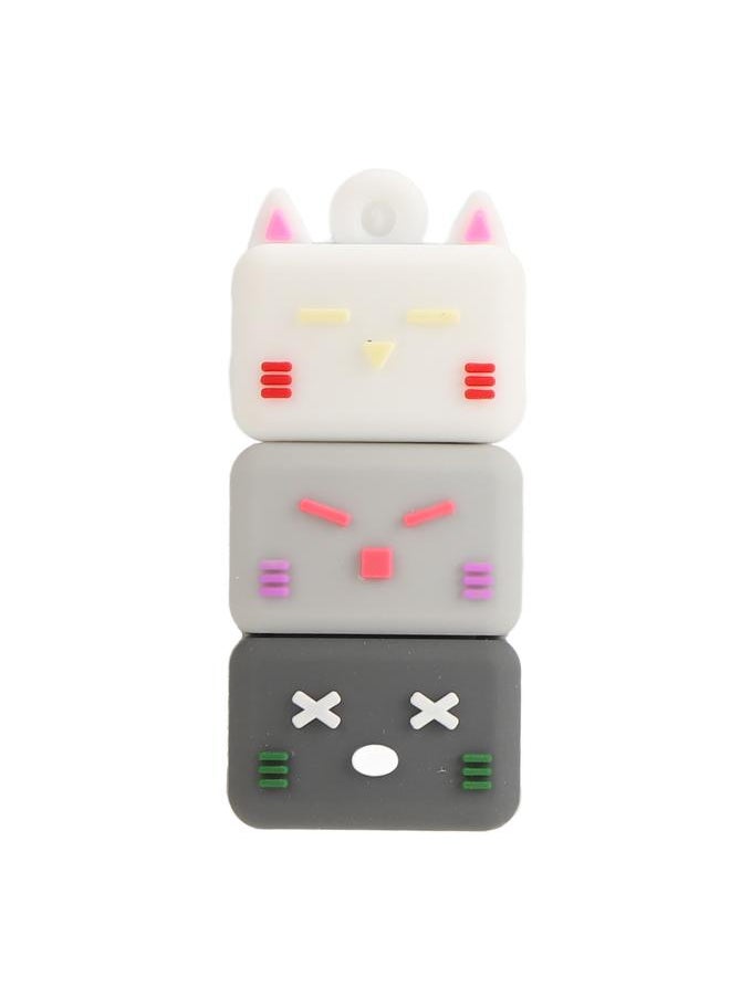 Thoraya PVC soft glue USB flash drive cute cartoon USB flash drive stacking cat USB flash drive gift USB flash drive 128G  - Image 1