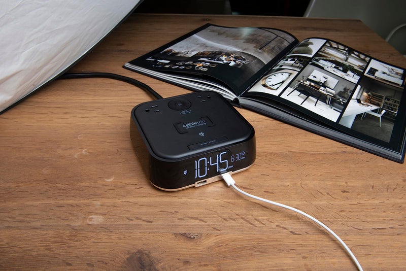 Brandstand CubieTrio - Magnetic Wireless Charging Alarm Clock with Outlets and USB-C Ports - Image 3