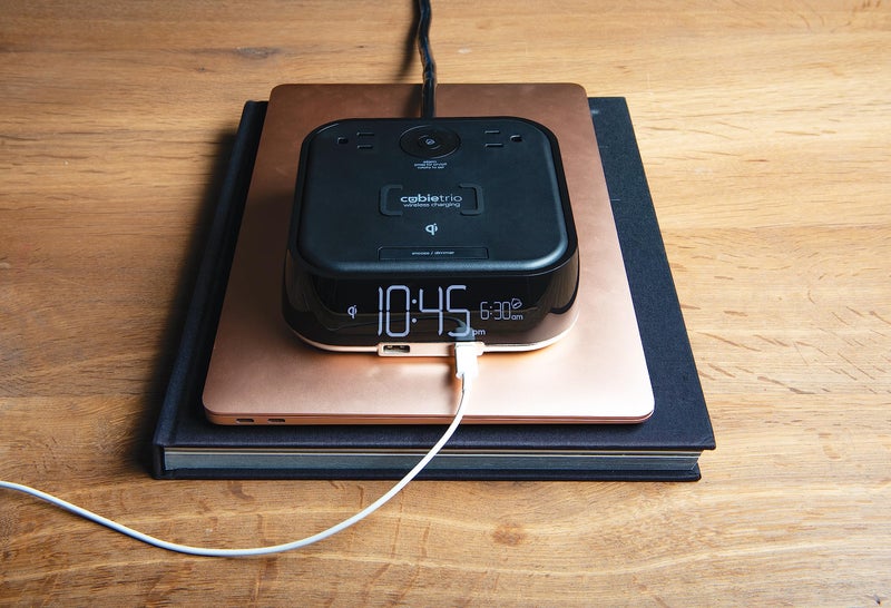 Brandstand CubieTrio - Magnetic Wireless Charging Alarm Clock with Outlets and USB-C Ports - Image 2