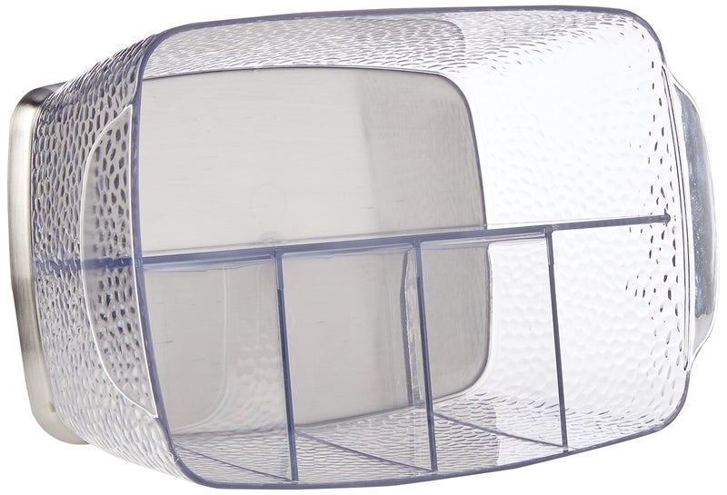 InterDesign iDesign Rain Plastic Silverware Caddy Organizer Flatware Holder for Kitchen Countertop Storage, Dining Table, Outdoor Patio, Picnic Tables, Clear - Image 3