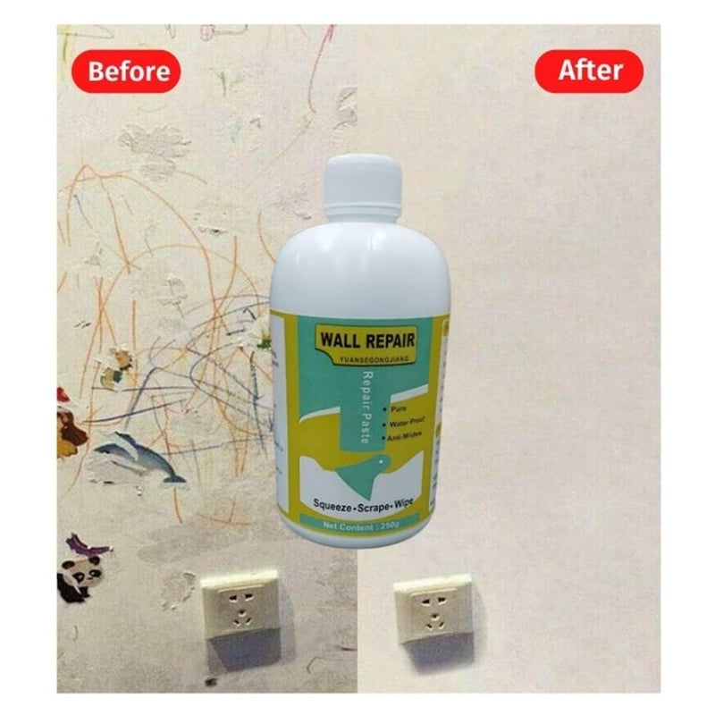 PIHARVA Wall Crack Repair Paste (250gm) - Waterproof Wall Putty & Hole Filler for Interior & Exterior Use Wall Mending Agent for Cracks, Joints, and Surface (Wall Repair Paste Bottle-250gm -White) - Image 3