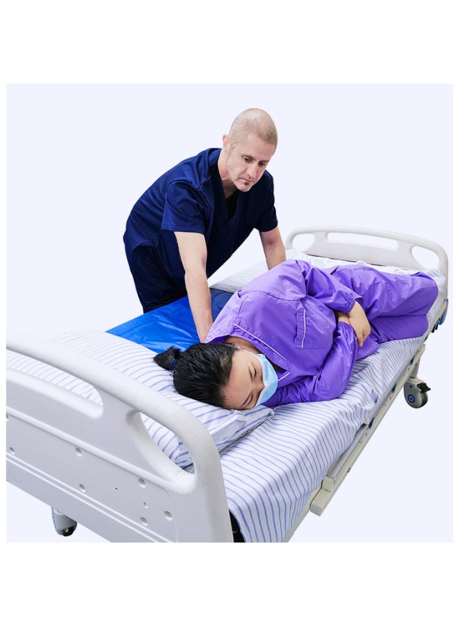 Medical Sliding Cloth Bed Sheet Mobile Sliding Pad Bed Easy Nursing Home Nursing Bed Sheet Disability Paralysis Displacement Export Quality-Color:Royal Blue-Specifications:115*75  - Image 4