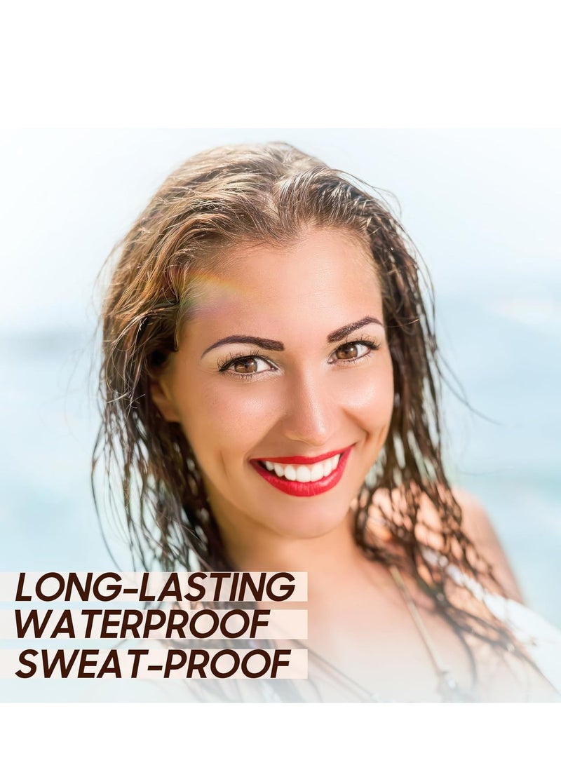 MACFEE Eyebrow Gel Peel Off - Brow Tattoo with Eyebrow Stencils, Long-Lasting & Waterproof Brow Gel for Women Create Fuller & Defined Brows Makeup - Image 3