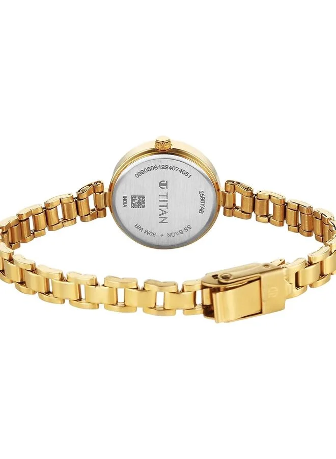 TITAN Women's Stainless Steel Analog Watch 2598YM05 - 25 mm