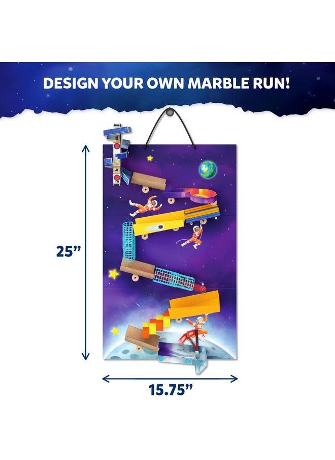 سكيلماتيكس - مجموعة أدوات الحرف اليدوية Skillmatics - Marble Run Space، نشاط DIY، لعبة STEM، مصدر تعليمي، ألعاب تعليمية للأولاد والبنات، هدايا للأعمار 8 و9 و10 و11 و12 و13 عامًا، 50 قطعة أو أكثر - Image 1