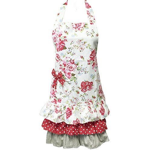 Wrapables Mother and Daughter Ruffles and Roses Apron for Baking, Cooking & Crafts, Adult - Image 4