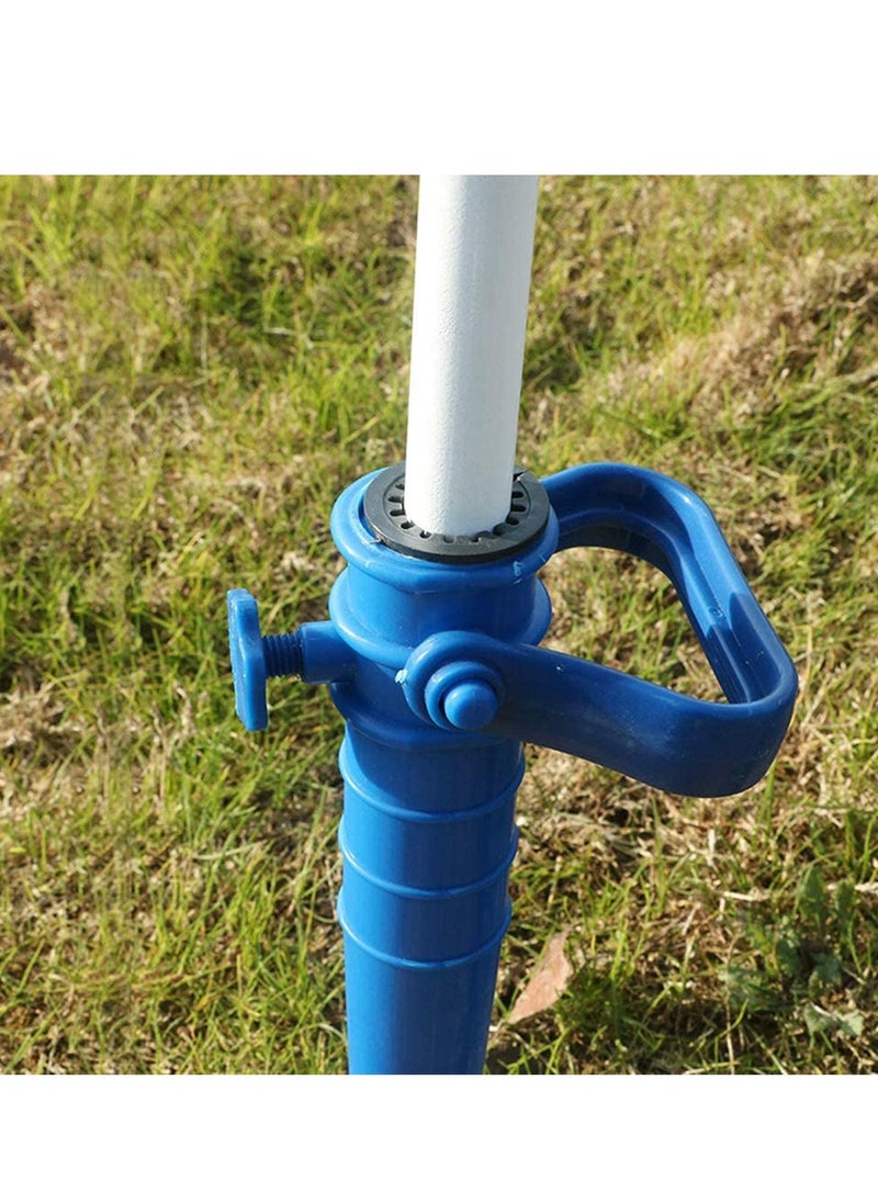 SYOSI 2PCS Adjustable Beach Umbrella Ground Anchor Spike Stretch Sand Stand Holder for Sun Beach Garden Patio Fishing Pole Blue  - Image 4