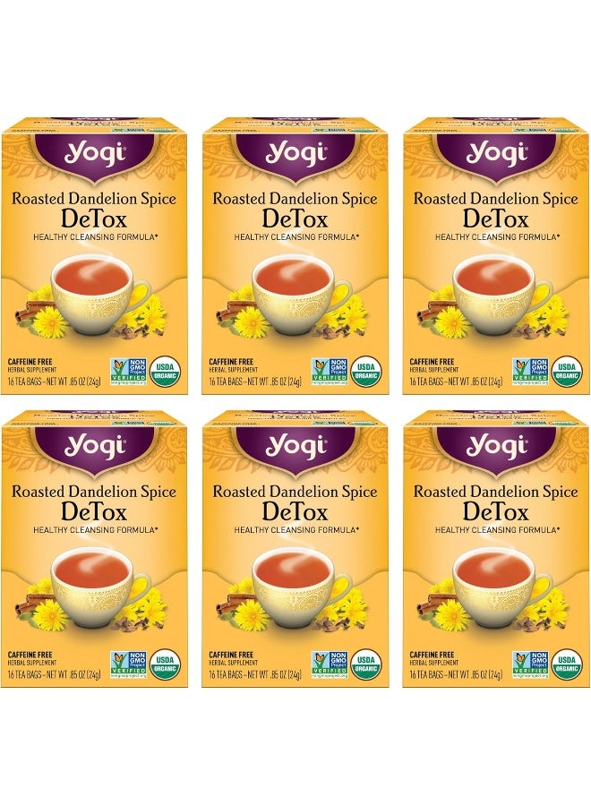 Yogi Roasted Dandelion Spice DeTox Tea - 6 Pack - Image 1