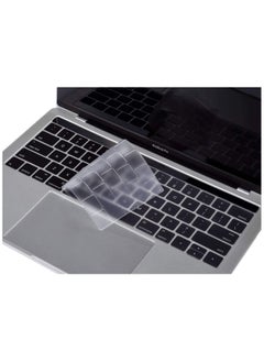 Ultra Thin Keyboard Cover Skin for MacBook Pro with Touch Bar 13" and 15" (Apple Model Number A2159 A1706 A1707 A 1989 A 1990 2019 2018 2017 2016 Release) US Layout Keyboard Clear