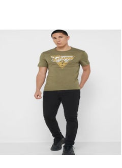 GUESS Logo Printed Crew Neck T-Shirt  - Image 4