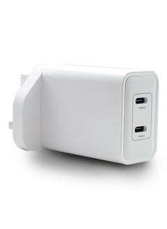 GRABIT Wall Charger 45W PD Dual USB GaN Charger Fast & Compact Charge multiple devices simultaneously with 45W power delivery and dual USB ports. GaN technology ensures efficient, compact, and travel-friendly design. Compatible with iPhone, Samsung, OnePlus, Xiaomi, Huawei, Google Pixel, iPads, MacBooks, and more. Perfect for home, office, and travel.  - Image 5