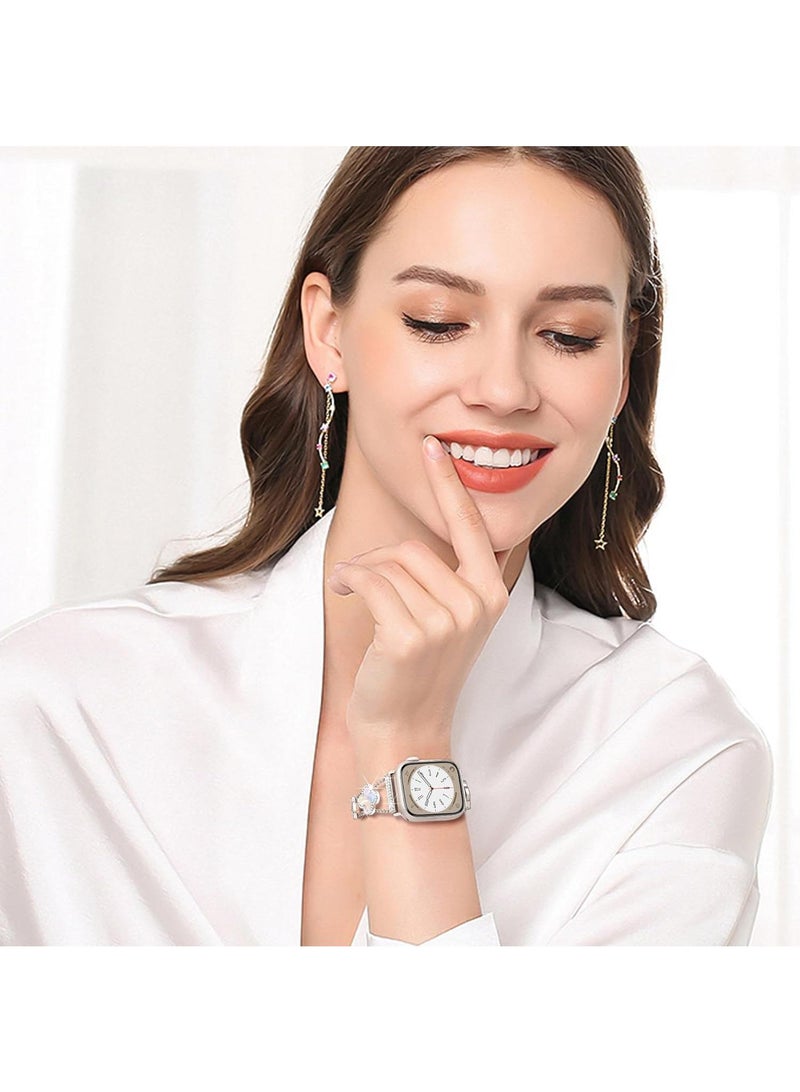 Y&D For Apple Watch 38/40/41MM Fashion Diamond Clover Metal Strap  - Image 5