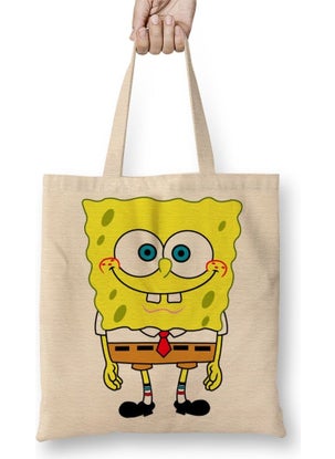 Baskı Dükkanı Print Shop SpongeBob Tote Bag Long Handle 