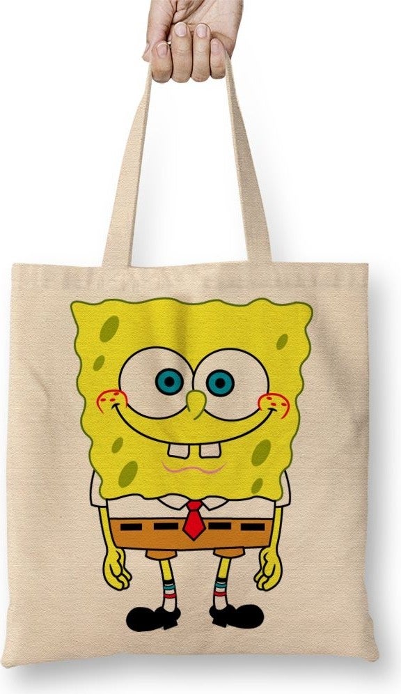Baskı Dükkanı Print Shop SpongeBob Tote Bag Long Handle 