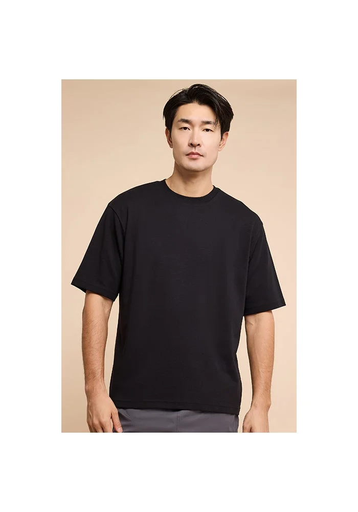 R&b Solid T-Shirt with Crew Neck and Short Sleeves