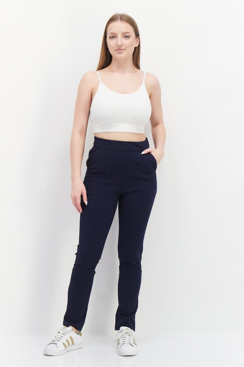 PUMA Women Sportswear Fit Training Track Pants, Navy Blue  - Image 2