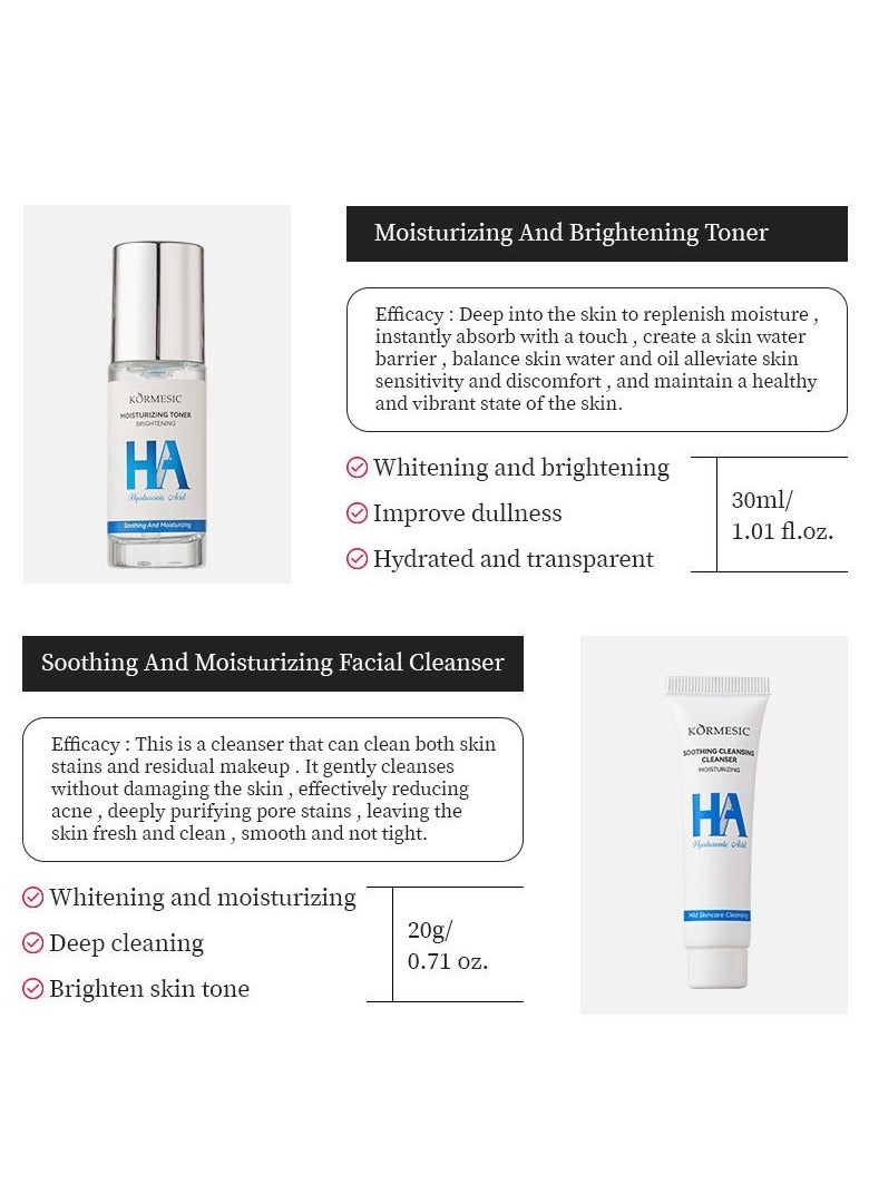 Kormesic حمض الهيالورونيك مجموعة الوجه ترطيب عميق ، ترطيب وإصلاح الجلد - Image 3