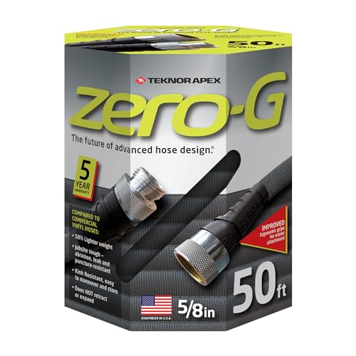 zero-g 5/8" x 50ft zero-G Lightweight Garden Hose, Kink Free Garden Hose, Teknor Apex Water Hose - Image 1