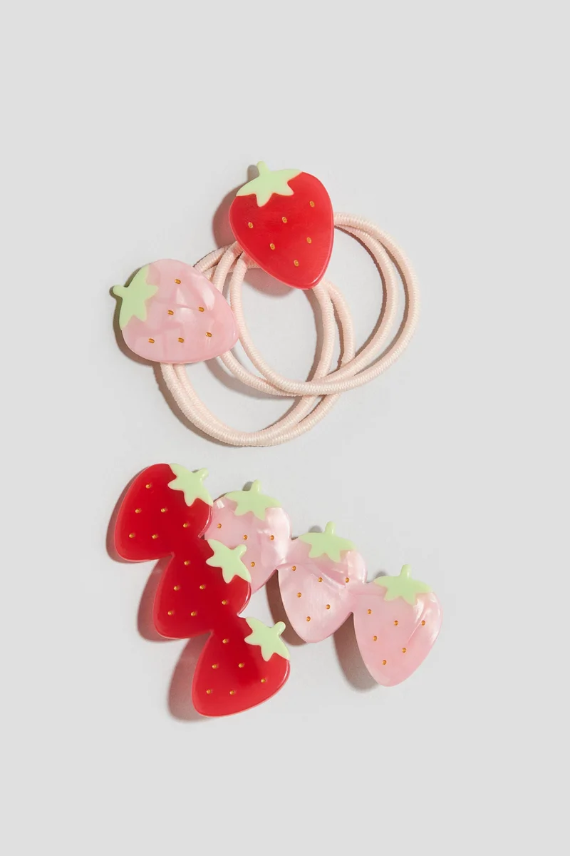 H&M Strawberry-motif hair elastics and clips
