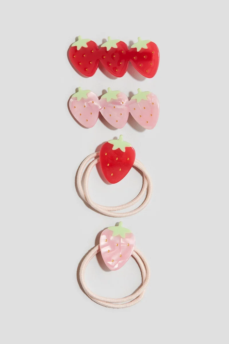 H&M Strawberry-motif hair elastics and clips