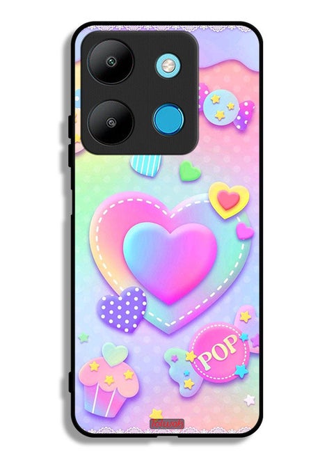 Infinix Smart 7 Protective Case Cover Pop Hearts Art