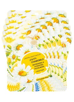 Black Moisturizing and Refreshing Face Mask with Chamomile 10 pieces  - Image 3