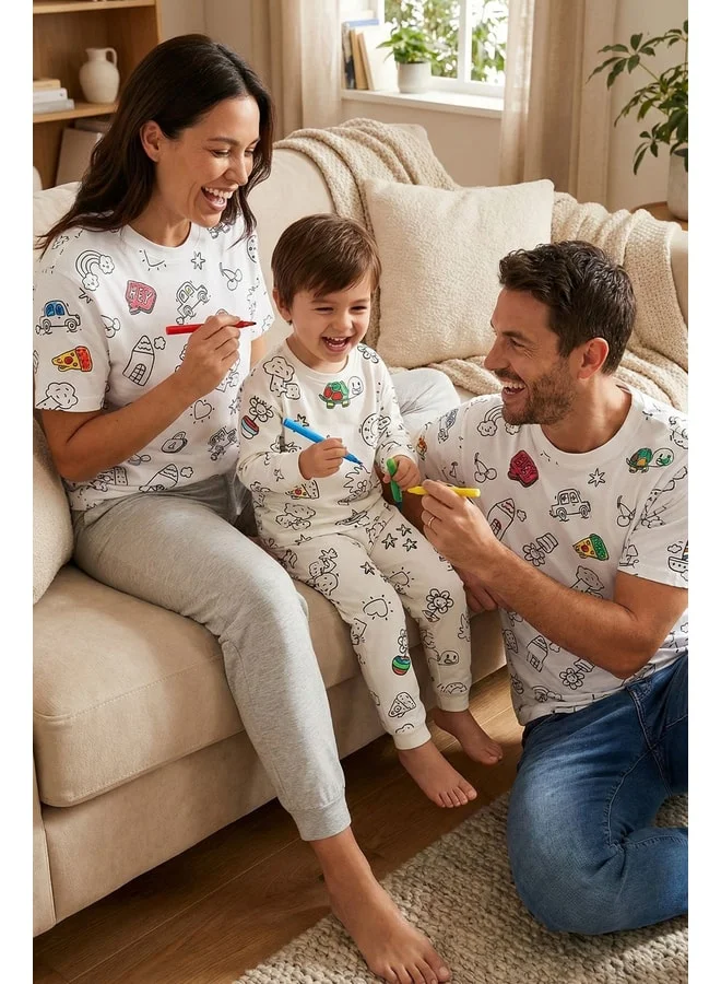 zuzunga Paintable Adult T-Shirt with the Most Cute Figures' Special Pen (No Stain After Washing).