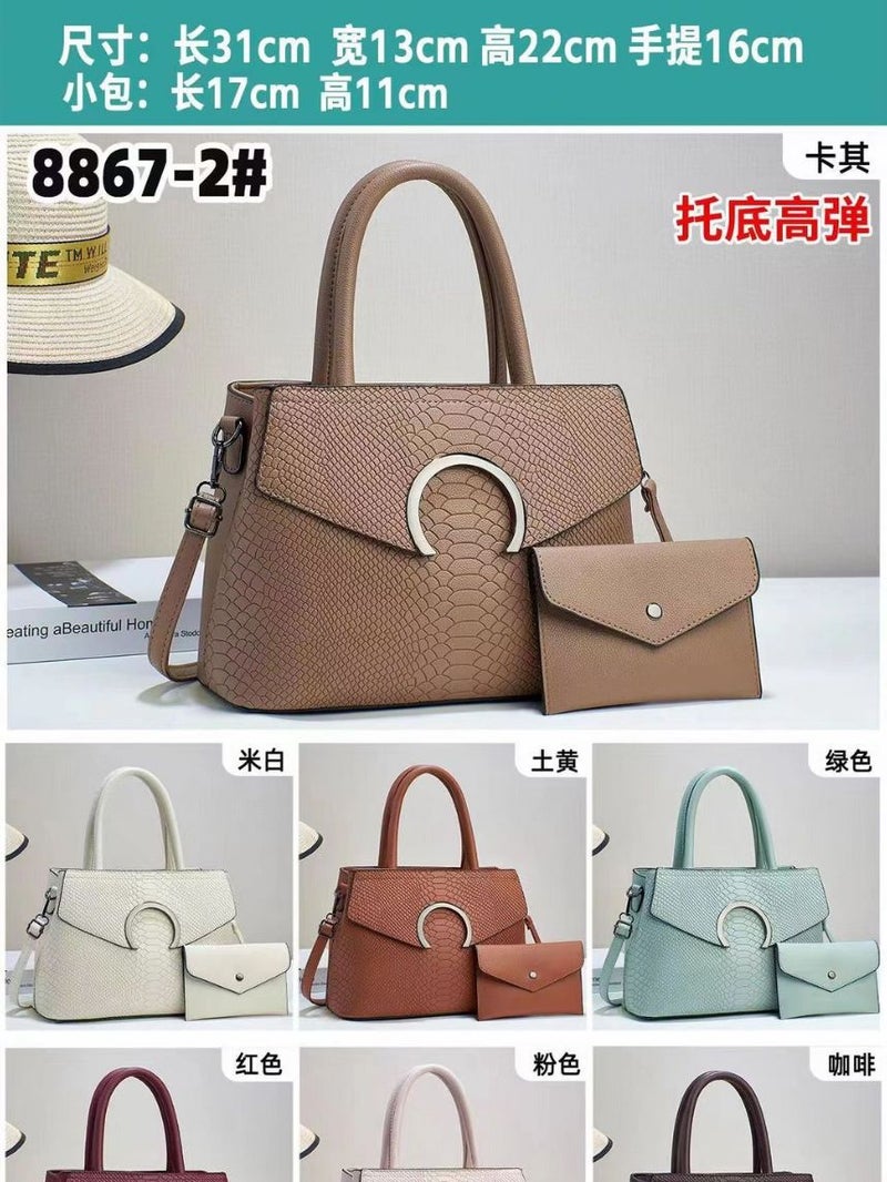 New Fashion Crocodile Pattern Mother Bag Casual Handbag Simple Shoulder Bag Stylish Large Capacity Crossbody Bag - Image 2