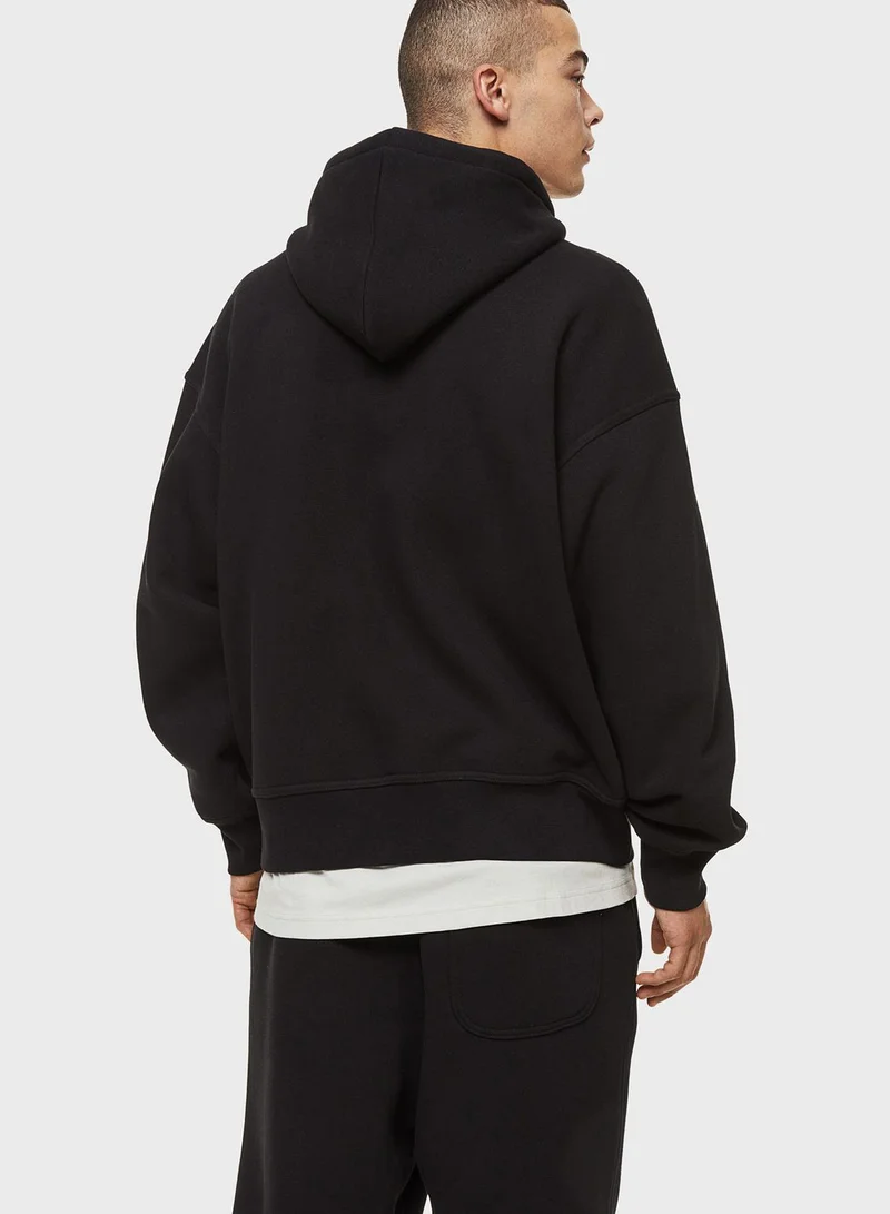H&M Oversized Fit Zip Through Hoodie