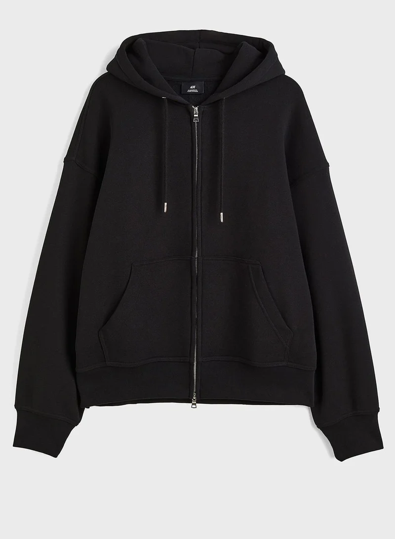 H&M Oversized Fit Zip Through Hoodie