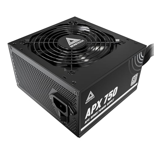 MONTECH APX 750W-Non-Modular Power Supply-80 Plus White Certified-Intel ATX12V-DC-to-DC Converter Technology- Flat Cable Design to Enhance Thermal efficiency-120mm Fan- 5-Year Warranty (APX 750W) - Image 3