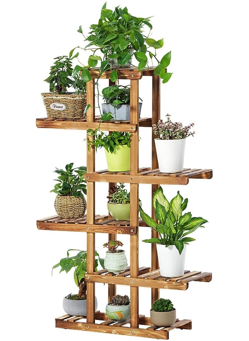 DubaiGallery - Tall Solid Pine Wood Planter Stand Storage Rack Flower Display Shelf Patio Home - Image 1