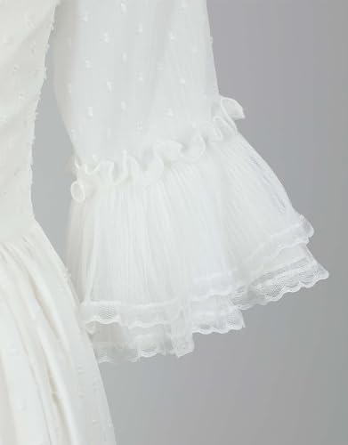 miccostumes Women's Rococo Dress Marie Antoinette Costume Ball Gown Victorian Dress (M) White - Image 4