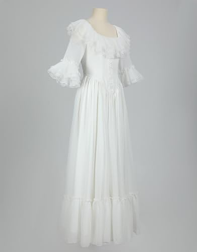 miccostumes Women's Rococo Dress Marie Antoinette Costume Ball Gown Victorian Dress (M) White - Image 2