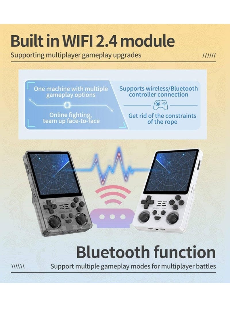 Powkiddy - RGB20SX Handheld Game Console with 10000 Gmaes, 4-Inch IPS Open Source Linux Retro Portable Gaming Console, 5000Mah Battery Handheld Emulator Gift for Kids Adults (Yellow, 64GB) - Image 1